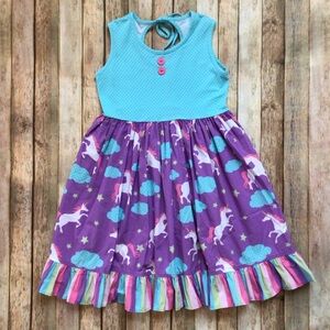 Eleanor Rose Rainbow Unicorn Perla Dress